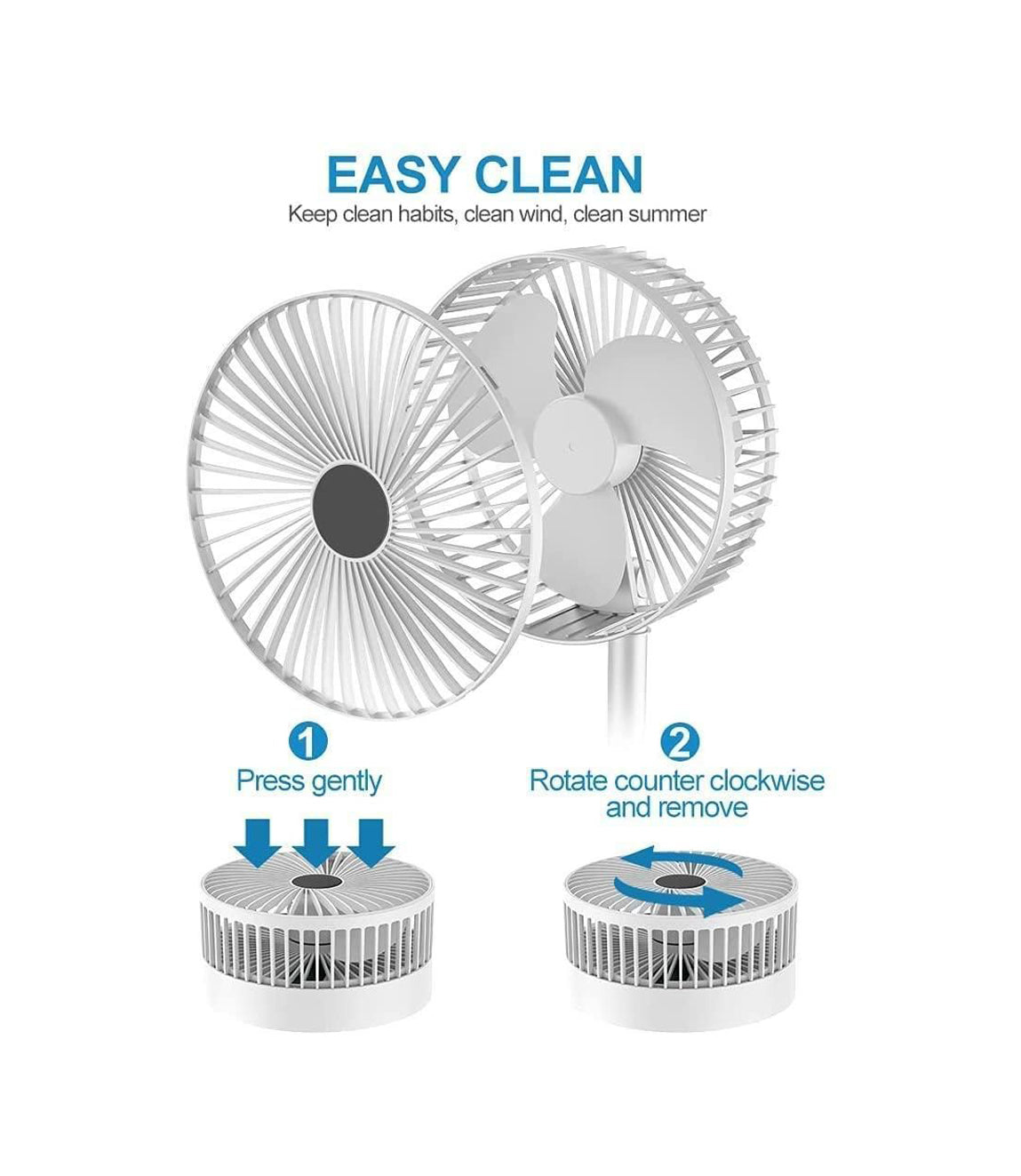 Powerful Rechargeable High Speed Table Desk Fan