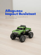 Mini RC Truck, 1:64 Scale, 2.4 GHz Remote Controlled Monster Truck with Lights, IOS/Android Connectivity, USB Type-C charging.