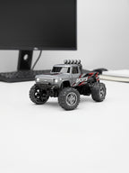Mini RC Truck, 1:64 Scale, 2.4 GHz Remote Controlled Monster Truck with Lights, IOS/Android Connectivity, USB Type-C charging.