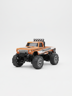Mini RC Truck, 1:64 Scale, 2.4 GHz Remote Controlled Monster Truck with Lights, IOS/Android Connectivity, USB Type-C charging.